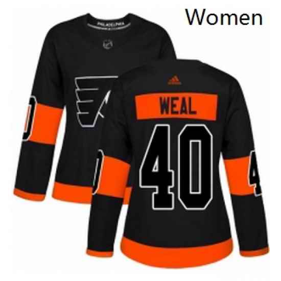 Womens Adidas Philadelphia Flyers 40 Jordan Weal Premier Black Alternate NHL Jersey
